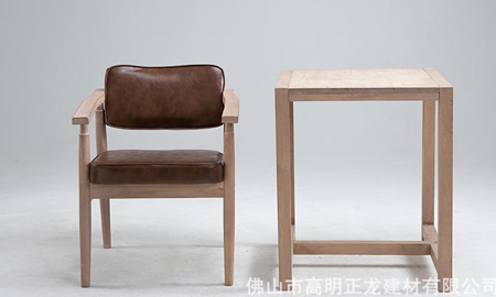 北欧实木奶茶店餐桌